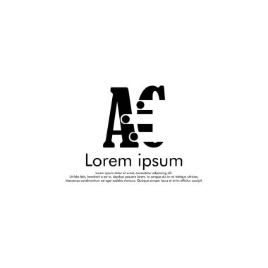 AC vektör ilk Soyut logo kavramı, şirketiniz için
