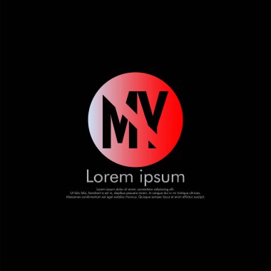M Y My vektör ilk Soyut logo kavramı için senin şirket. yazı tipi, siyah arka plan kesmek