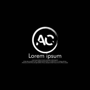 AC vektör ilk Soyut logo kavramı, şirketiniz için