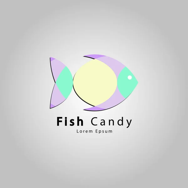 Vector Icon Fish Candy — Stock Vector