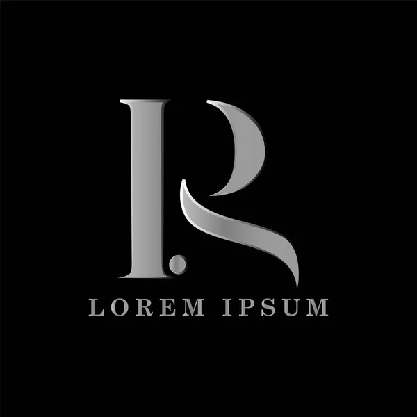 PR mektup logo şablonu vektör çizim grafik tasarım
