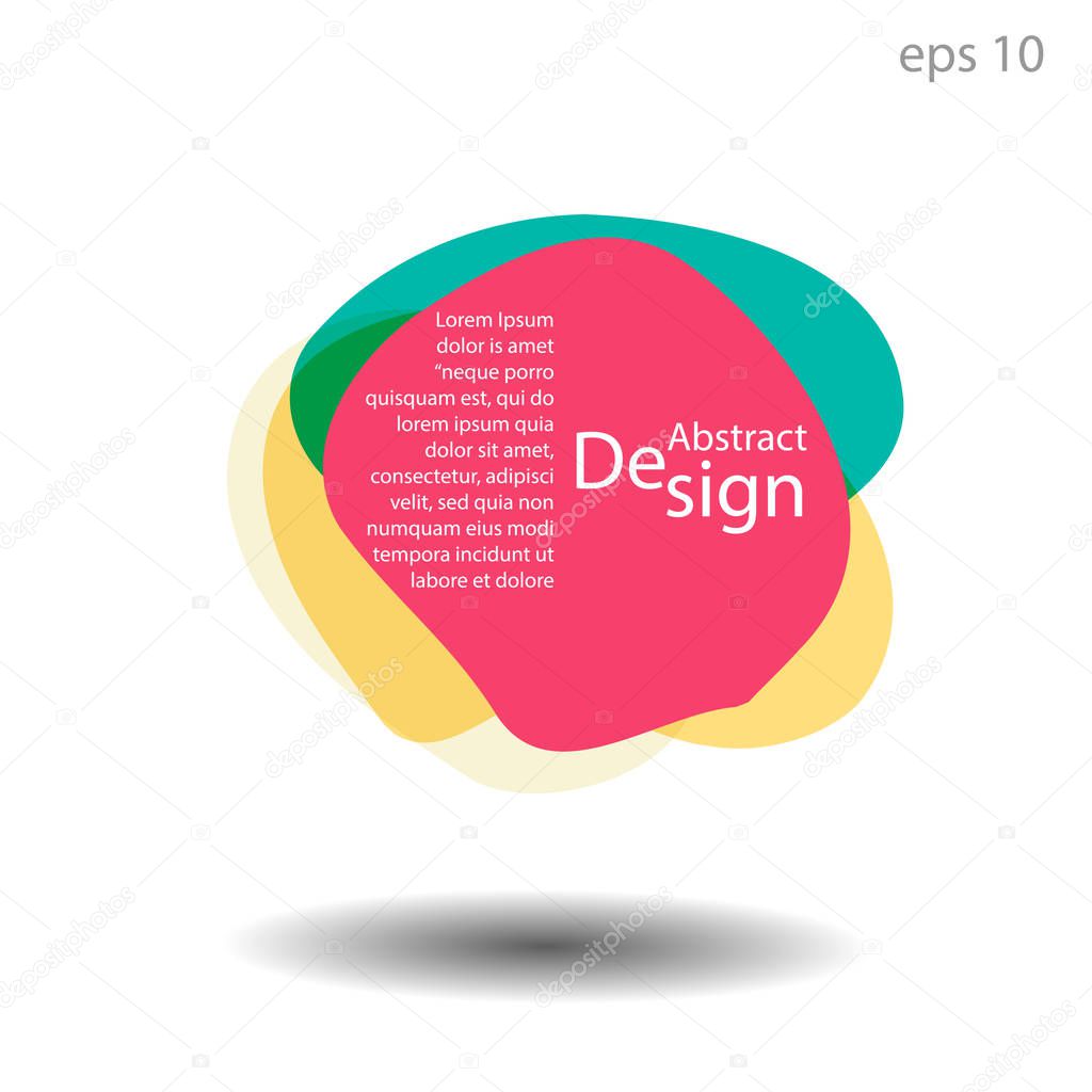 Unique abstract graphic elements. Banner. Design template for presentation or etc . Abstract forms with color composition . Minimal mesh background. Modern style vector
