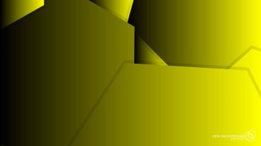 Vektör arka arka plan altıgen sarı ışık ve gölge