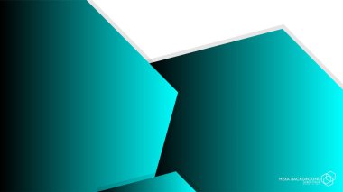 Vektör arka arka plan altıgen mavi ışık ve gölge