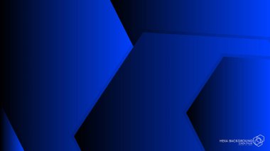 Vektör arka arka plan altıgen mavi ışık ve gölge