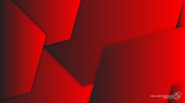 Vektör arka arka plan altıgen kırmızı ışık ve gölge