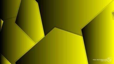 Vektör arka arka plan altıgen sarı ışık ve gölge