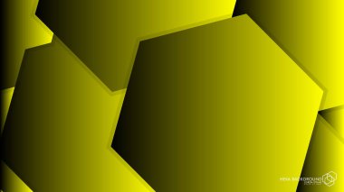 Vektör arka arka plan altıgen sarı ışık ve gölge