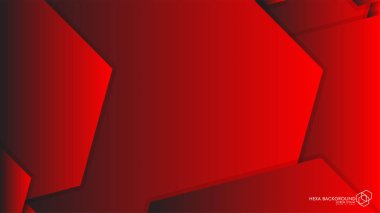 Vektör arka arka plan altıgen kırmızı ışık ve gölge