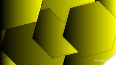 Vektör arka arka plan altıgen sarı ışık ve gölge