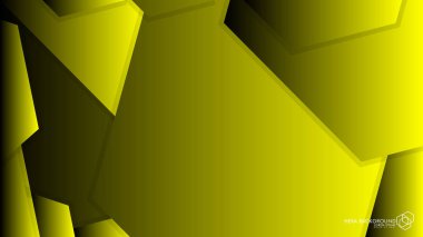 Vektör arka arka plan altıgen sarı ışık ve gölge