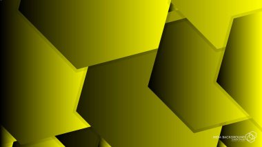 Vektör arka arka plan altıgen sarı ışık ve gölge