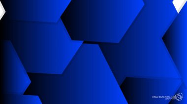 Vektör arka arka plan altıgen mavi ışık ve gölge