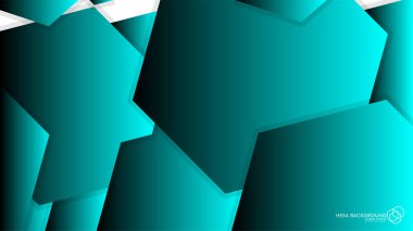 Vektör arka arka plan altıgen mavi ışık ve gölge