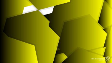 Vektör arka arka plan altıgen sarı ışık ve gölge