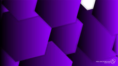 Vektör arka arka plan altıgen mor ışık ve gölge