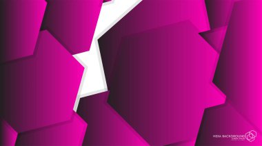 Vektör arka arka plan altıgen pembe ışık ve gölge