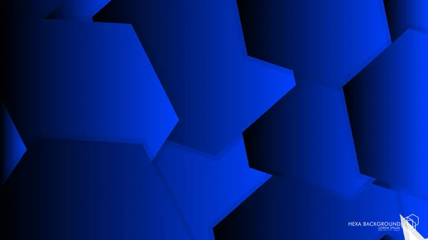 Vector Résumé Fond Hexagone bleu clair et ombre — Image vectorielle