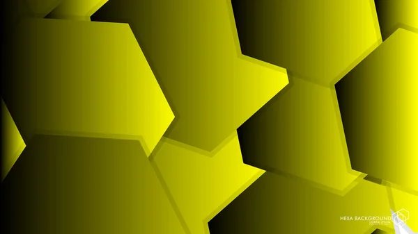 Вектор абстрактний фон Шестикутник жовте світло і тінь — стоковий вектор