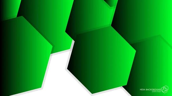 Вектор абстрактний фон шестикутник зелене світло і тінь — стоковий вектор