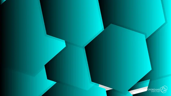 Вектор абстрактний фон шестикутник синє світло і тінь — стоковий вектор