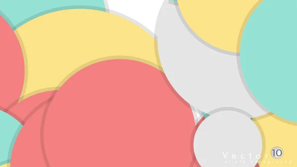 Círculos Simples Coloridos Fundo Design Vector Eps10 — Vetor de Stock