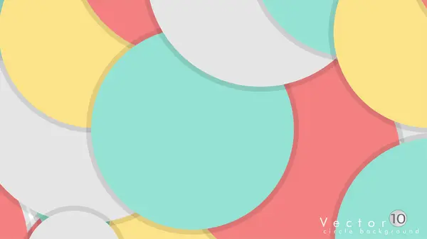 Простые Красочные Круги Фон Вектор Дизайна Eps10 — стоковый вектор