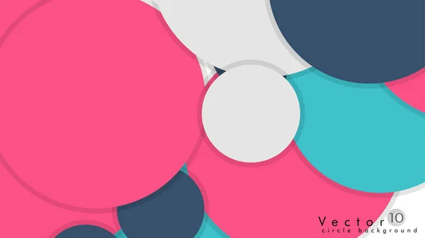 Círculos Simples Coloridos Fondo Vector Diseño Eps10 — Vector de stock