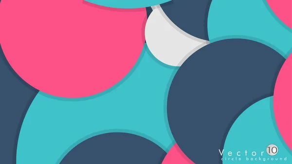 Cercles Simples Colorés Arrière Plan Vecteur Conception Eps10 — Image vectorielle