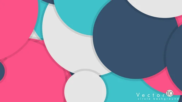 Círculos Simples Coloridos Fundo Design Vector Eps10 — Vetor de Stock