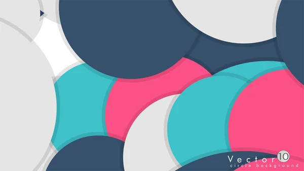 Círculos Simples Coloridos Fundo Design Vector Eps10 — Vetor de Stock