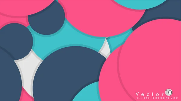 Cercles Simples Colorés Arrière Plan Vecteur Conception Eps10 — Image vectorielle