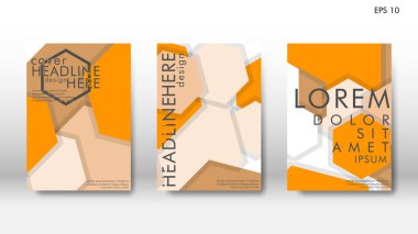 Arka kapak altı köşe elemanları ile. Tasarım kavramı kitap. Fütüristik iş düzeni. Dijital poster şablonu. Tasarlamak vektör - eps10