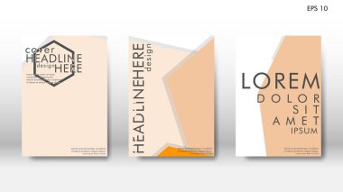 Arka kapak altı köşe elemanları ile. Tasarım kavramı kitap. Fütüristik iş düzeni. Dijital poster şablonu. Tasarlamak vektör - eps10