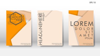 Arka kapak altı köşe elemanları ile. Tasarım kavramı kitap. Fütüristik iş düzeni. Dijital poster şablonu. Tasarlamak vektör - eps10