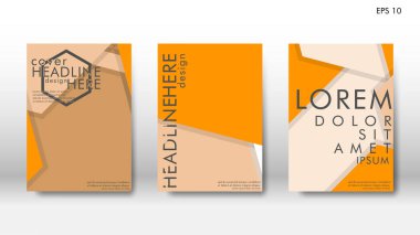 Arka kapak altı köşe elemanları ile. Tasarım kavramı kitap. Fütüristik iş düzeni. Dijital poster şablonu. Tasarlamak vektör - eps10