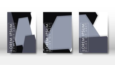 Arka kapak altı köşe elemanları ile. Tasarım kavramı kitap. Fütüristik iş düzeni. Dijital poster şablonu. Tasarlamak vektör - eps10