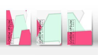 Arka kapak altı köşe elemanları ile. Tasarım kavramı kitap. Fütüristik iş düzeni. Dijital poster şablonu. Tasarlamak vektör - eps10