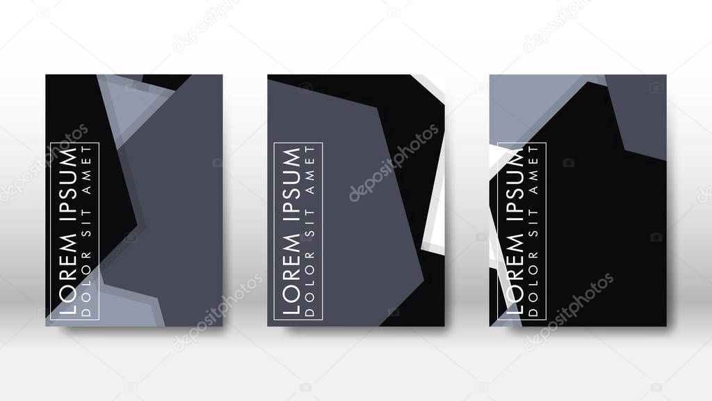 Abstract cover with hexagon elements. book design concept. Futuristic business layout. Digital poster template. Design Vector - eps10
