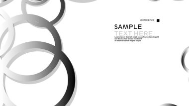Basit daire ve arka plan, degrade siyah beyaz gölge. vektör grafik tasarım eps 10 üzerinde