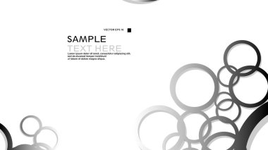 Basit daire ve arka plan, degrade siyah beyaz gölge. vektör grafik tasarım eps 10 üzerinde