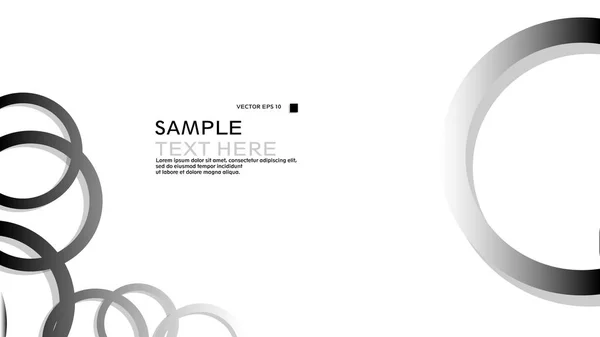 Simple Circles Background Gradient Black White Shadow Векторный Графический Дизайн — стоковый вектор