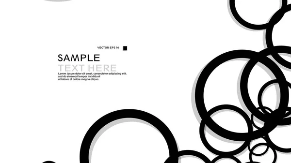 Simple Circles Background Color Black Shadow Векторный Графический Дизайн Eps — стоковый вектор