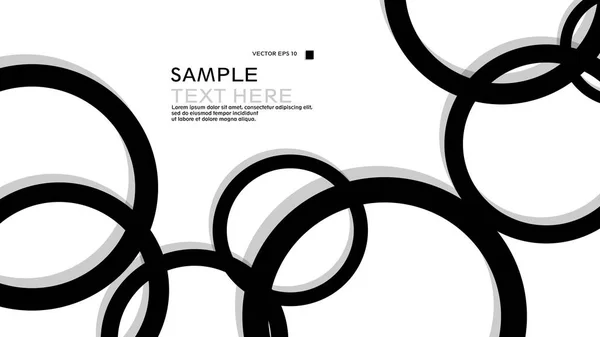 Simple Circles Background Color Black Shadow Vector Graphic Design Eps — Stock Vector