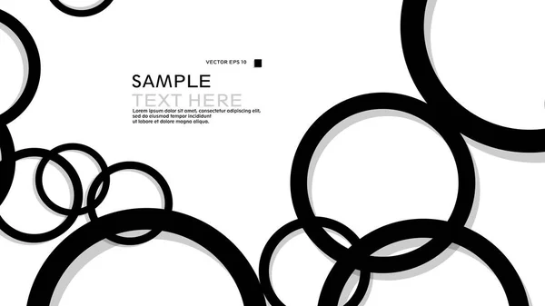 Simple Circles Background Color Black Shadow Vector Graphic Design Eps — Stock Vector