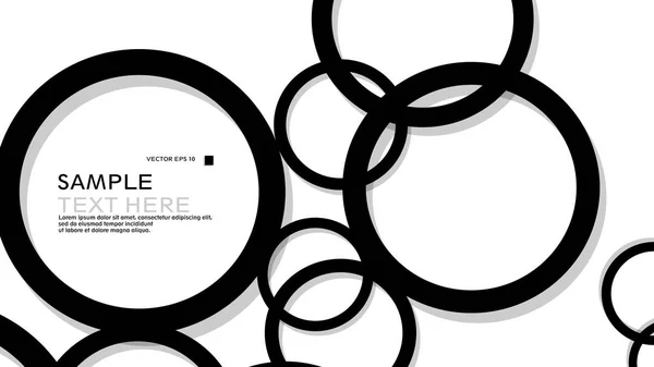 Simple Circles Background Color Black Shadow Векторный Графический Дизайн Eps — стоковый вектор