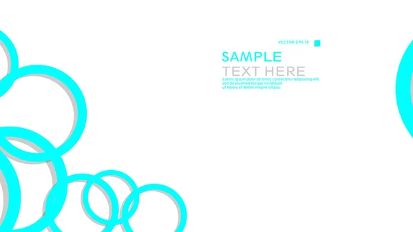 Círculos Simples Fondo Con Luz Sombra Color Azul Diseño Gráfico — Vector de stock