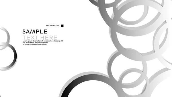 ブラック ホワイトのグラデーションと影との単純な円背景 Eps のベクター グラフィック デザイン — ストックベクタ