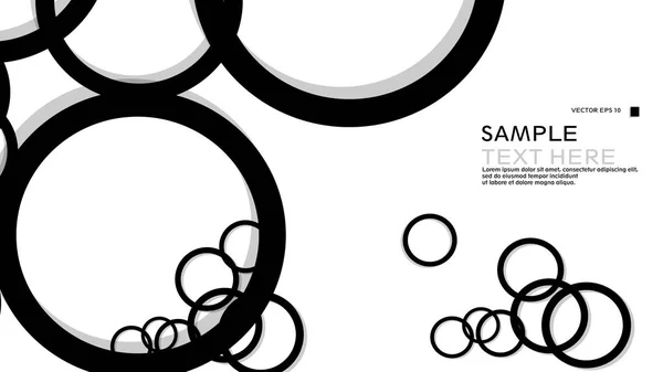 Simple Circles Background Color Black Shadow Vector Graphic Design Eps — Stock Vector