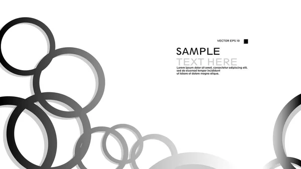 Simple Circles Background Gradient Black White Shadow Векторный Графический Дизайн — стоковый вектор